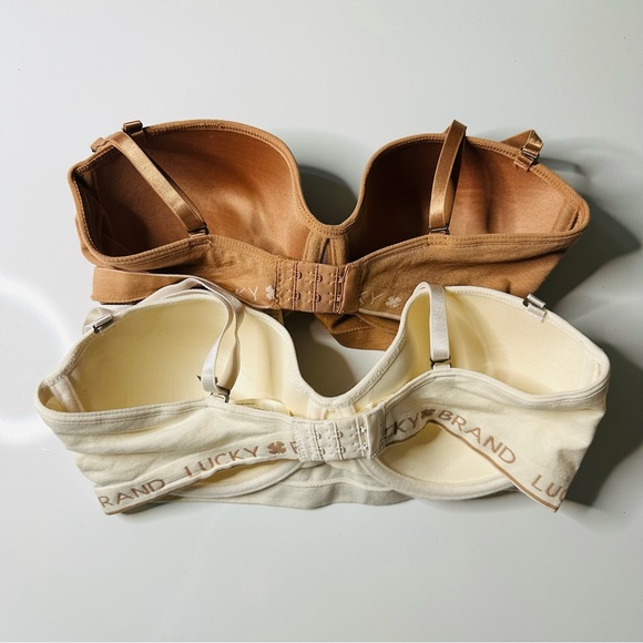 Lucky Brand Bralette UnderWire Bras; Brand New; 2 Pack; 34C Cream & Blush - Picture 2 of 2